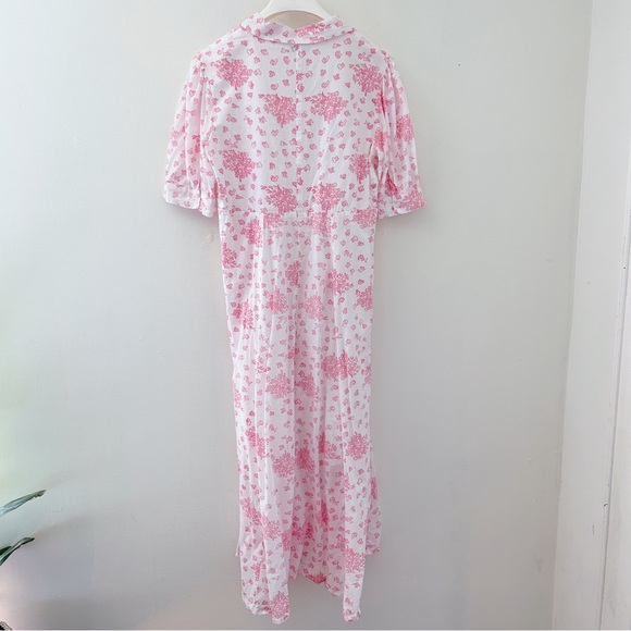 India Amory - Julia Amory Pink and White Dress Sz M - Picture 5 of 6